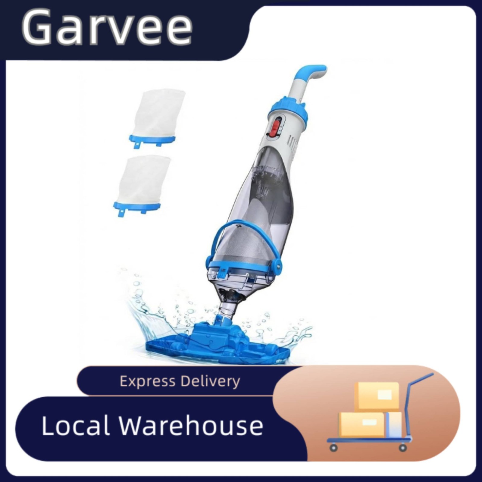 Cordless Handheld Pool Vacuum Rechargeable Pool Cleaner With 18.5 Gal/Min Suctio
