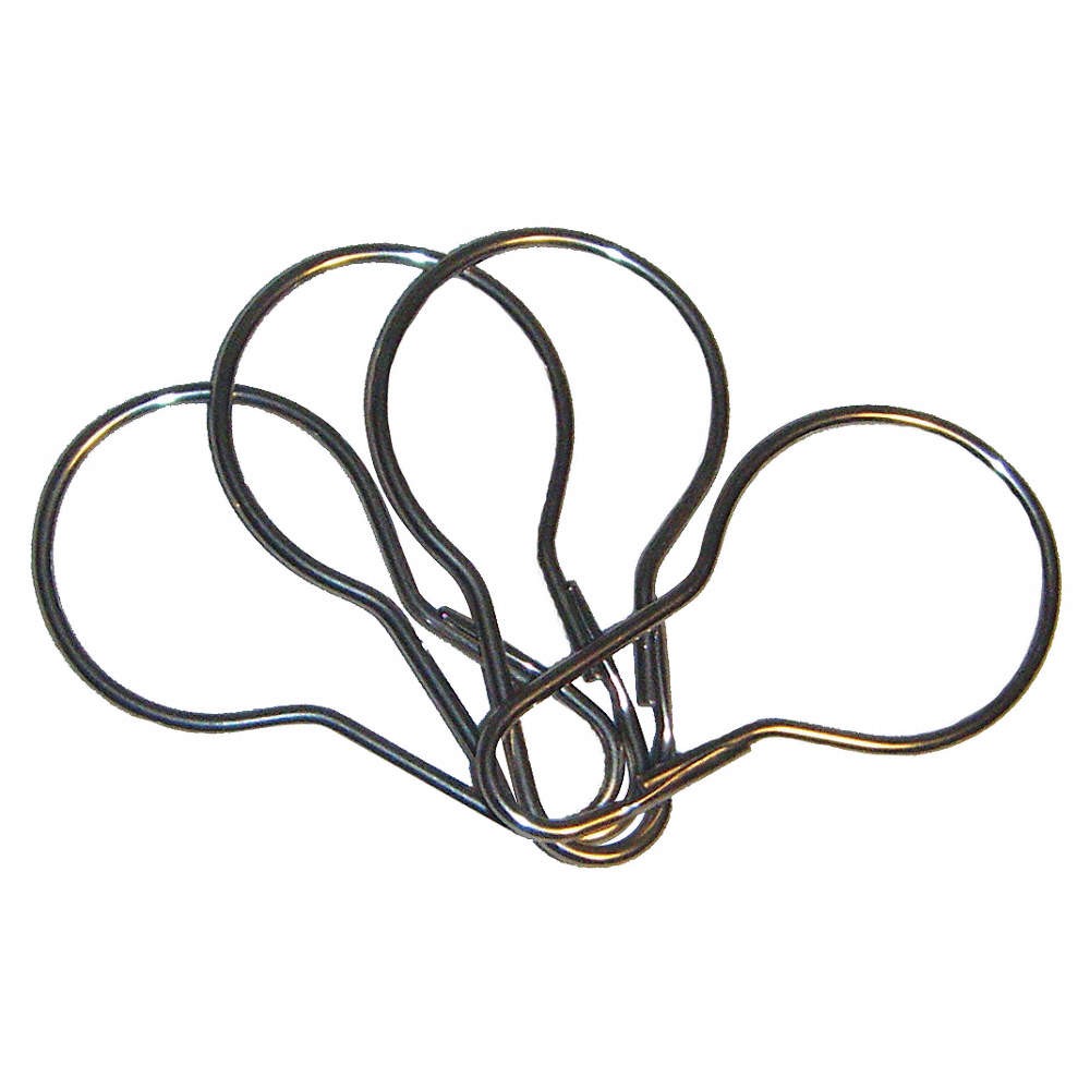 GRAINGER APPROVED 01-R9689H Shower Curtain Hooks,1 9/16 in W,PK12 10G198
