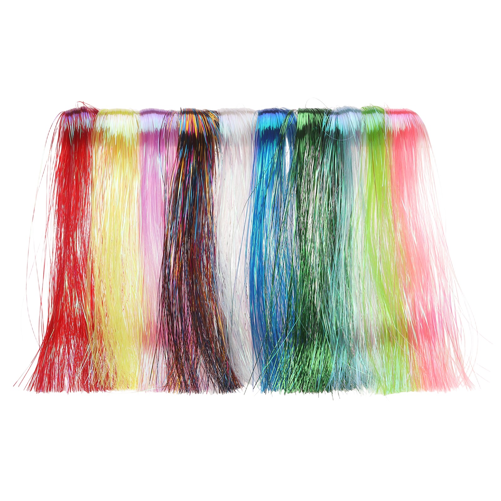 Fly Tying Materials, Crystal Flash 10 Pcs & 12 Inch & Mix & PE