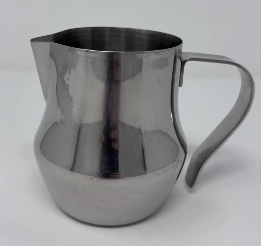 DeLonghi 18/8 Stainless Steel Frothing Pitcher Jug Creamer Great Shape