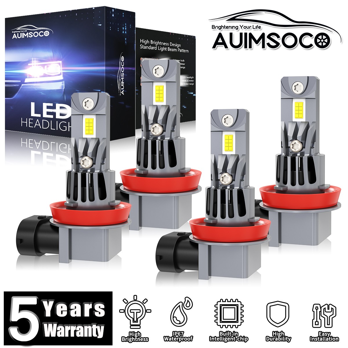 For Chevrolet Impala Limited 2014-2016 LED Headlight White Kit Bulbs Hi/Lo Beam