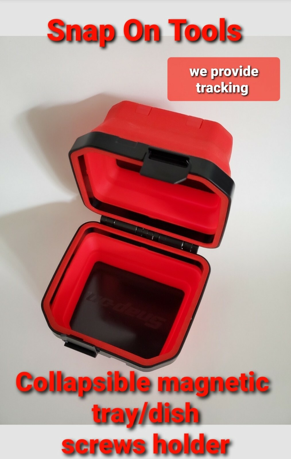 Snap On Tools magnetic tray collapsible tools parts screws holder lockable NEW!!