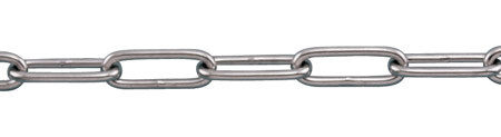 STAINLESS STEEL LONG LINK CHAIN 304L (S6) 1/8" (S0606-0003) DOG LEASH, RAILING