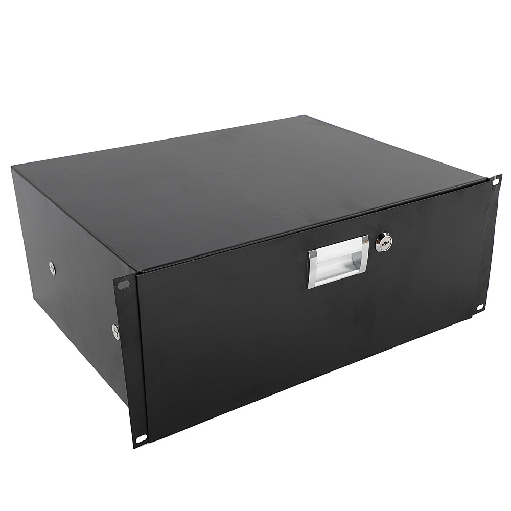 4U Drawer Server Cabinet Case 19 Inch Locking Rack Mount DJ Lockable Deep Drawer