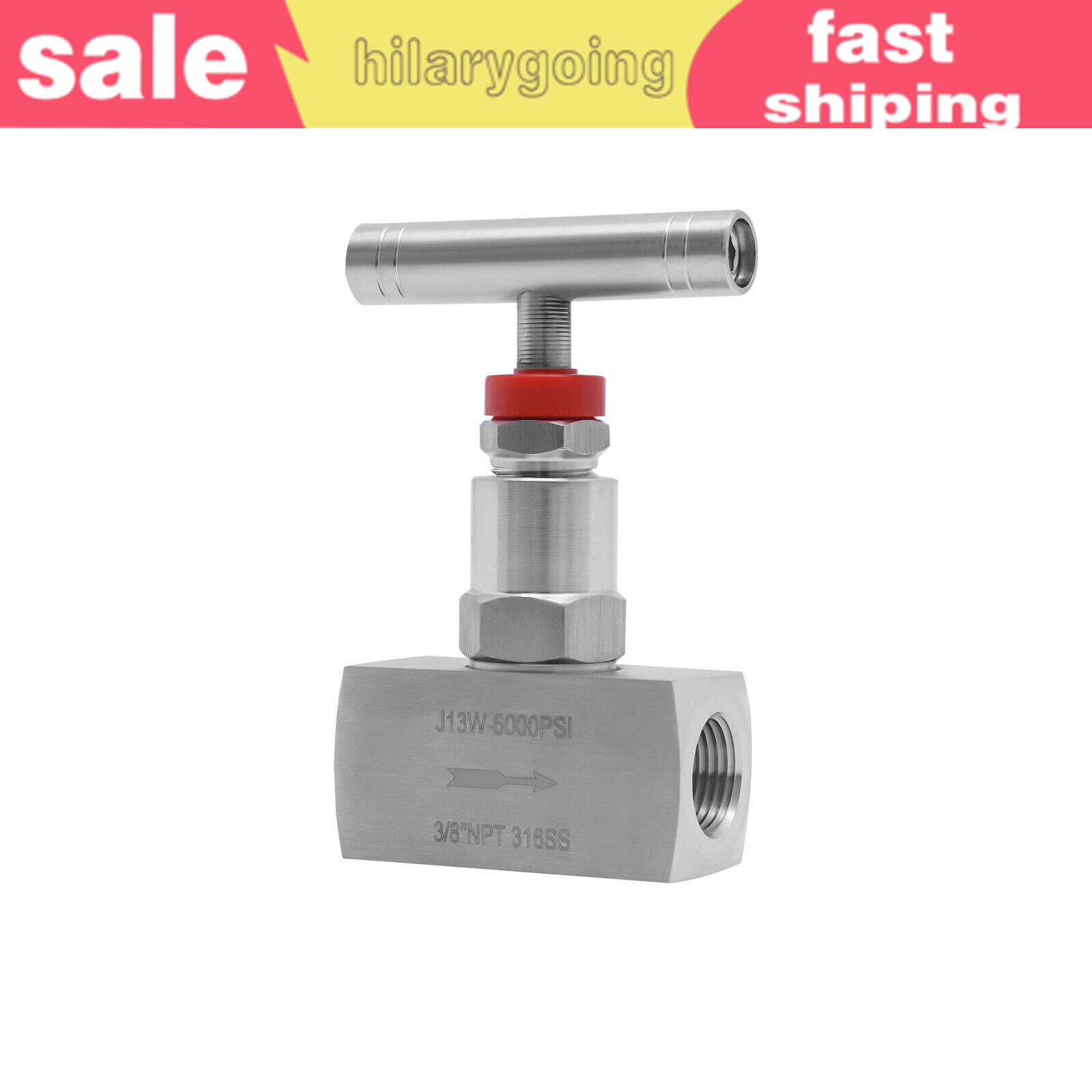 3/8" Needle Valve 6000 PSI Stainless Steel Straight Needle Valve Hydraulic Flow