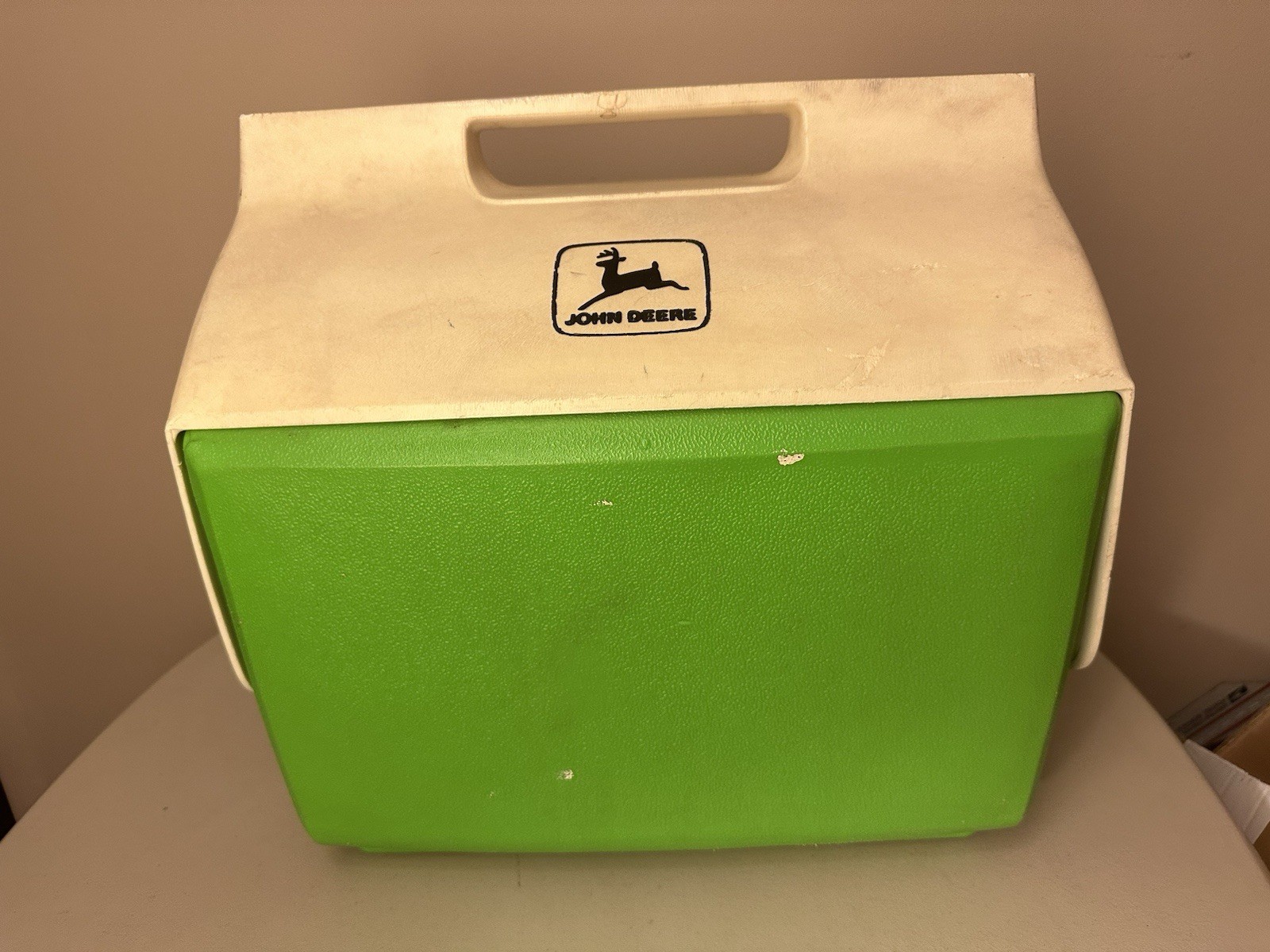 Vintage John Deere Farm Logo Houston TX Igloo Cooler Playmate Beverage 1976 USA