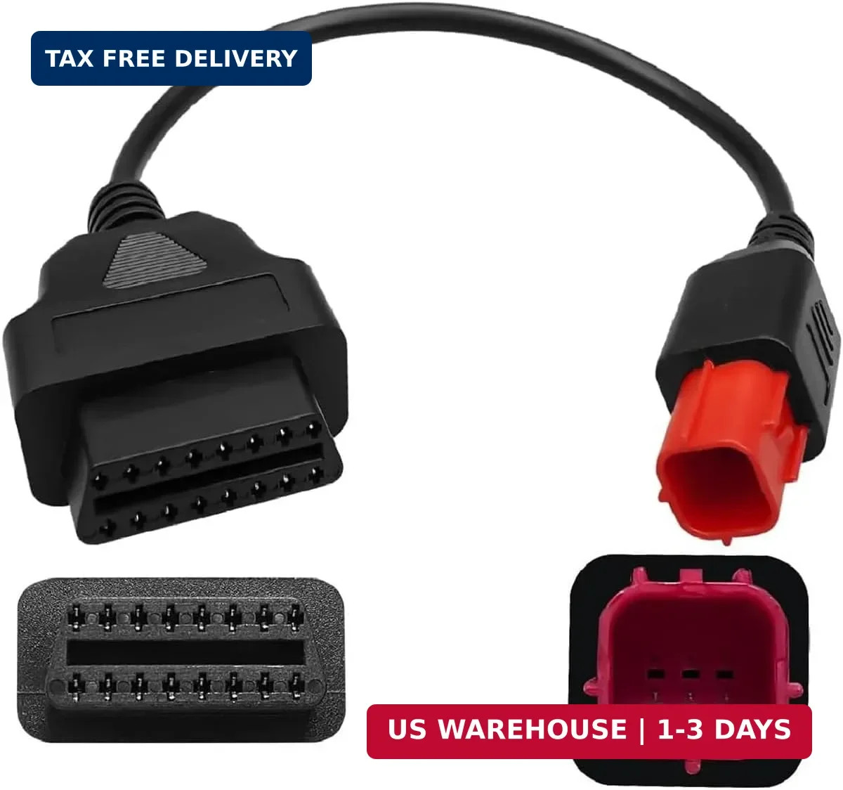 6 Pin OBD2 Adapter Cable Compatible with Kawasaki Guzzi Suzuki Yamaha Harley Dav