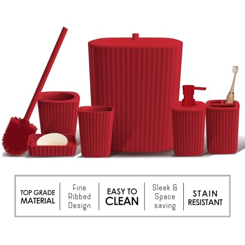 Bathroom Set - Bathroom Decor, Xmas Complete Set + Bath Rugs Christmas