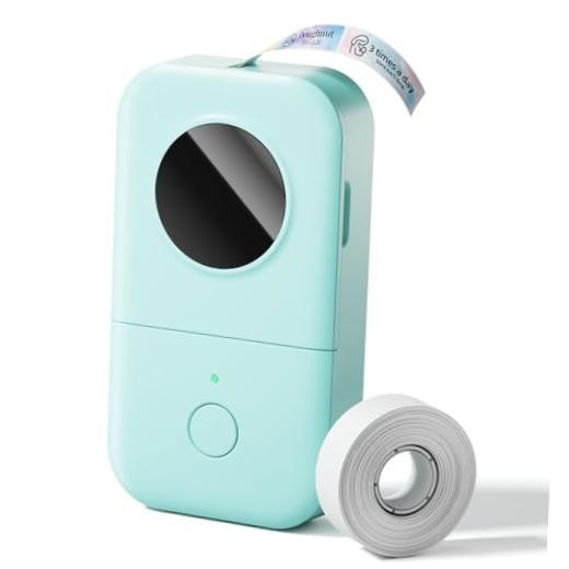 Green D30 Bluetooth Label Maker - 1 Label Tape - Portable Design
