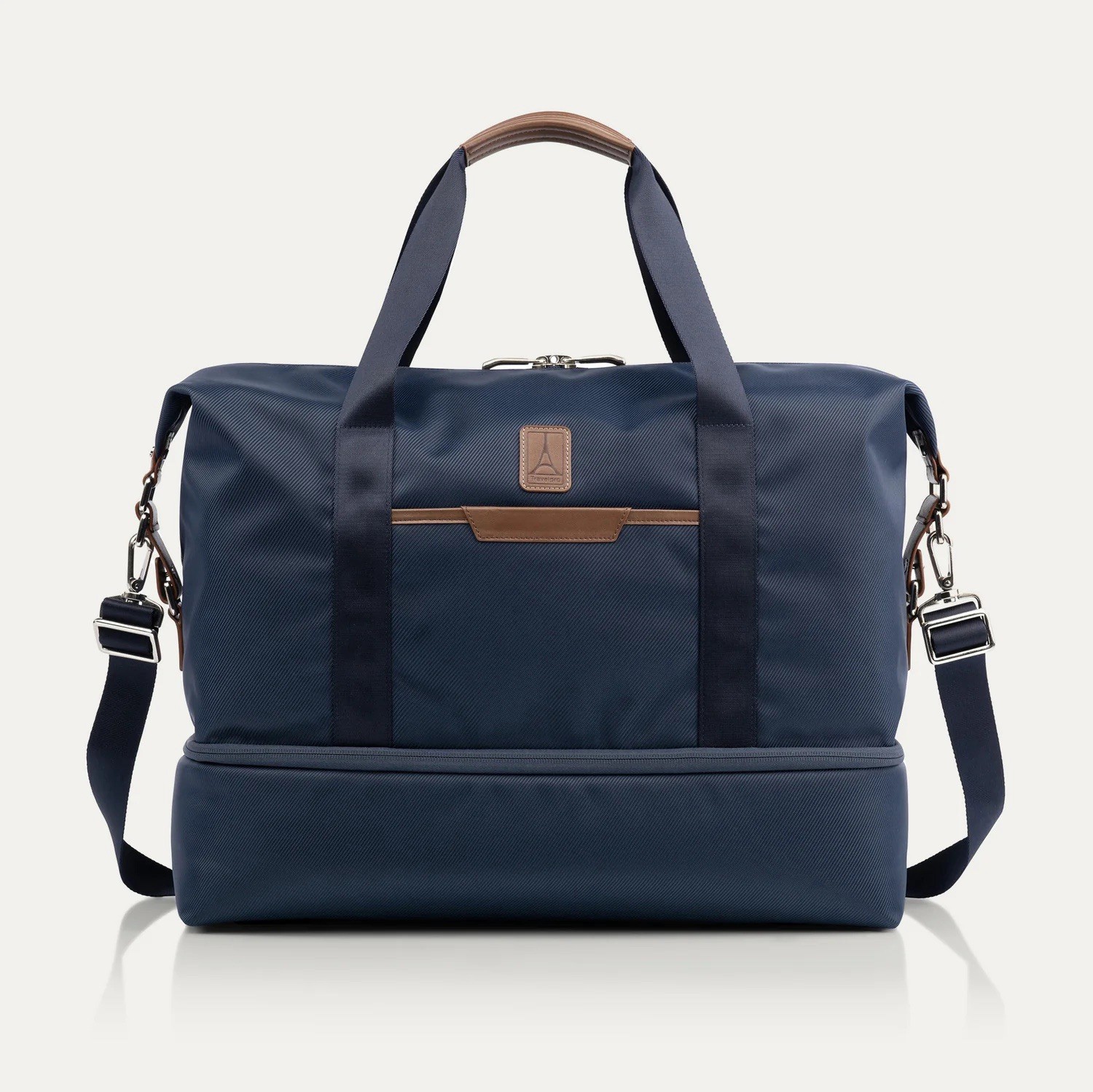 Travelpro X Travel Leisure Drop Bottom Weekender $330 MSRP Monaco Blue Navy