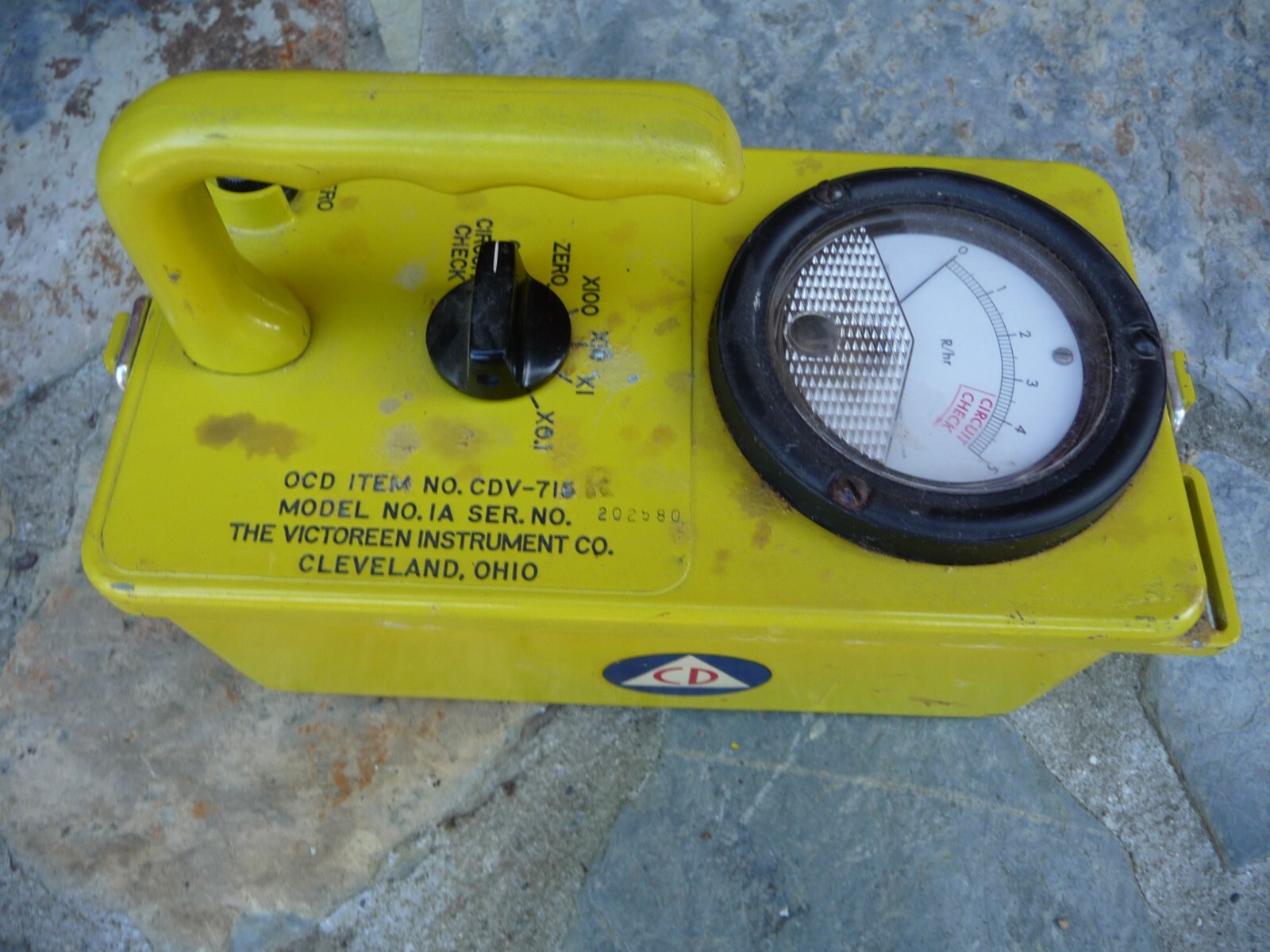 VINTAGE CIVIL DEFENSE VICTOREEN CDV-715 METER GEIGER COUNTER RADIATION TESTER #2
