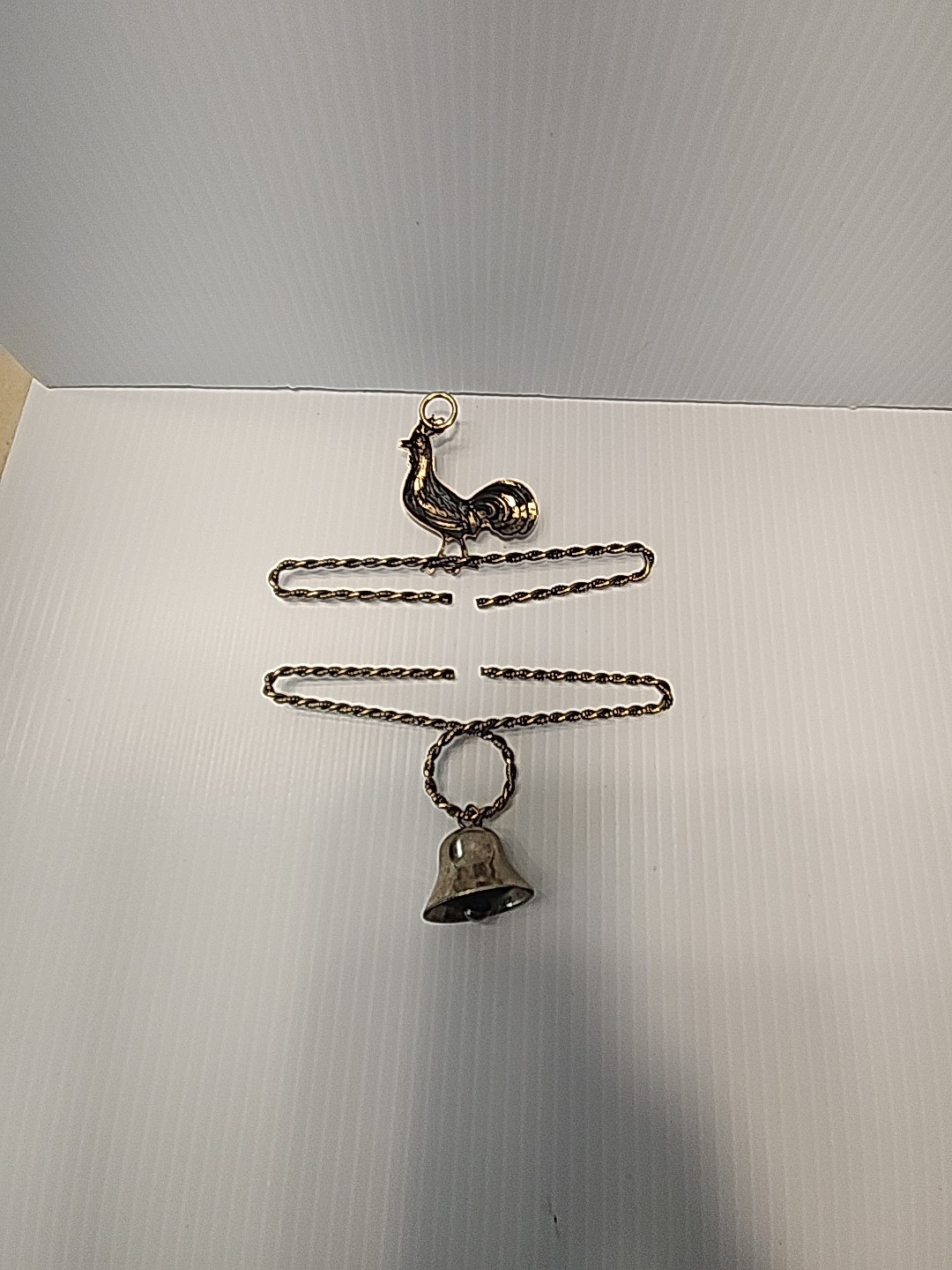 Stitch N Count Bell Pull Hardware 4" Soild Brass Rooster + Bell