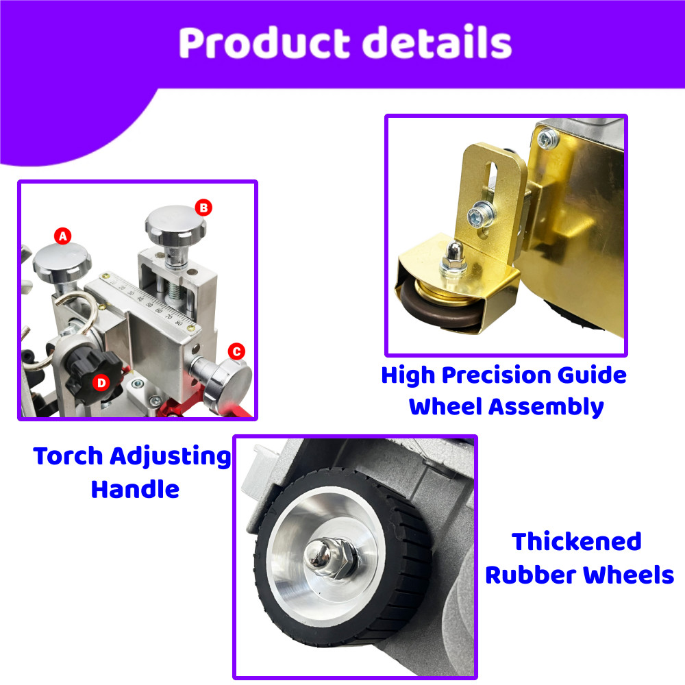 110V Portable Welding Trolley Auto Welding Machine Carriage 50Kg Adsorbability