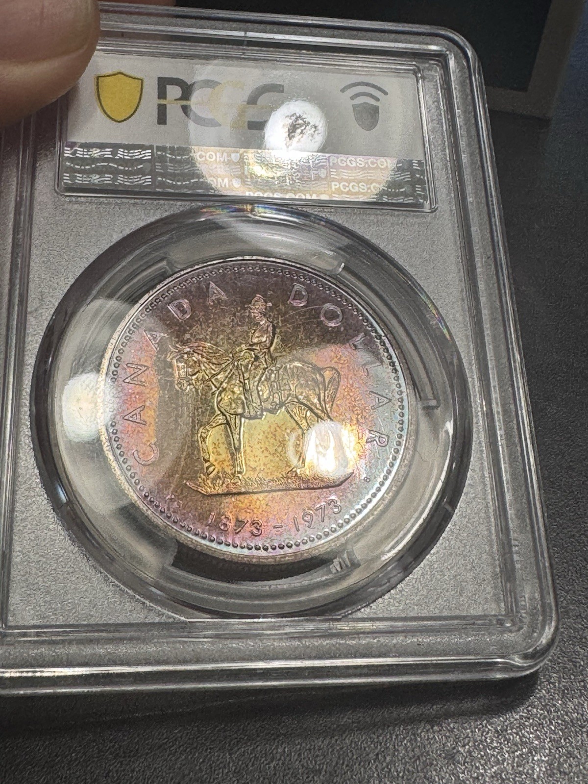 1973 Canadian silver RCMP Centennial Coin NGC SP67