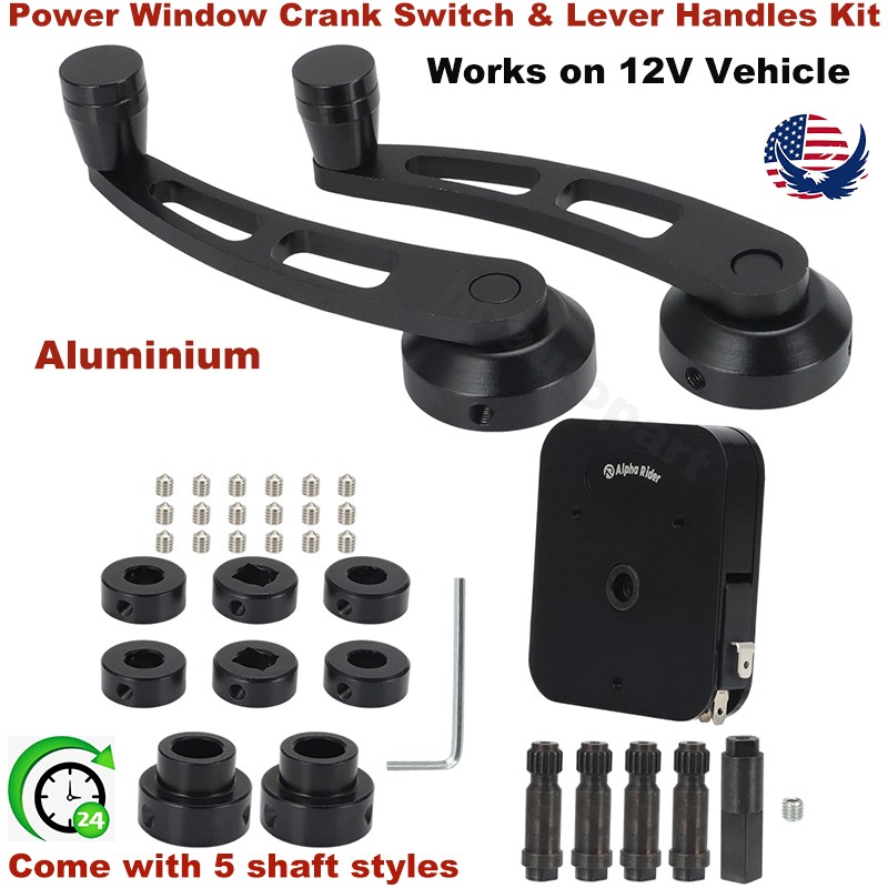 Universal Electric Window Switch & Lever Handles For Power Window Crank Switch