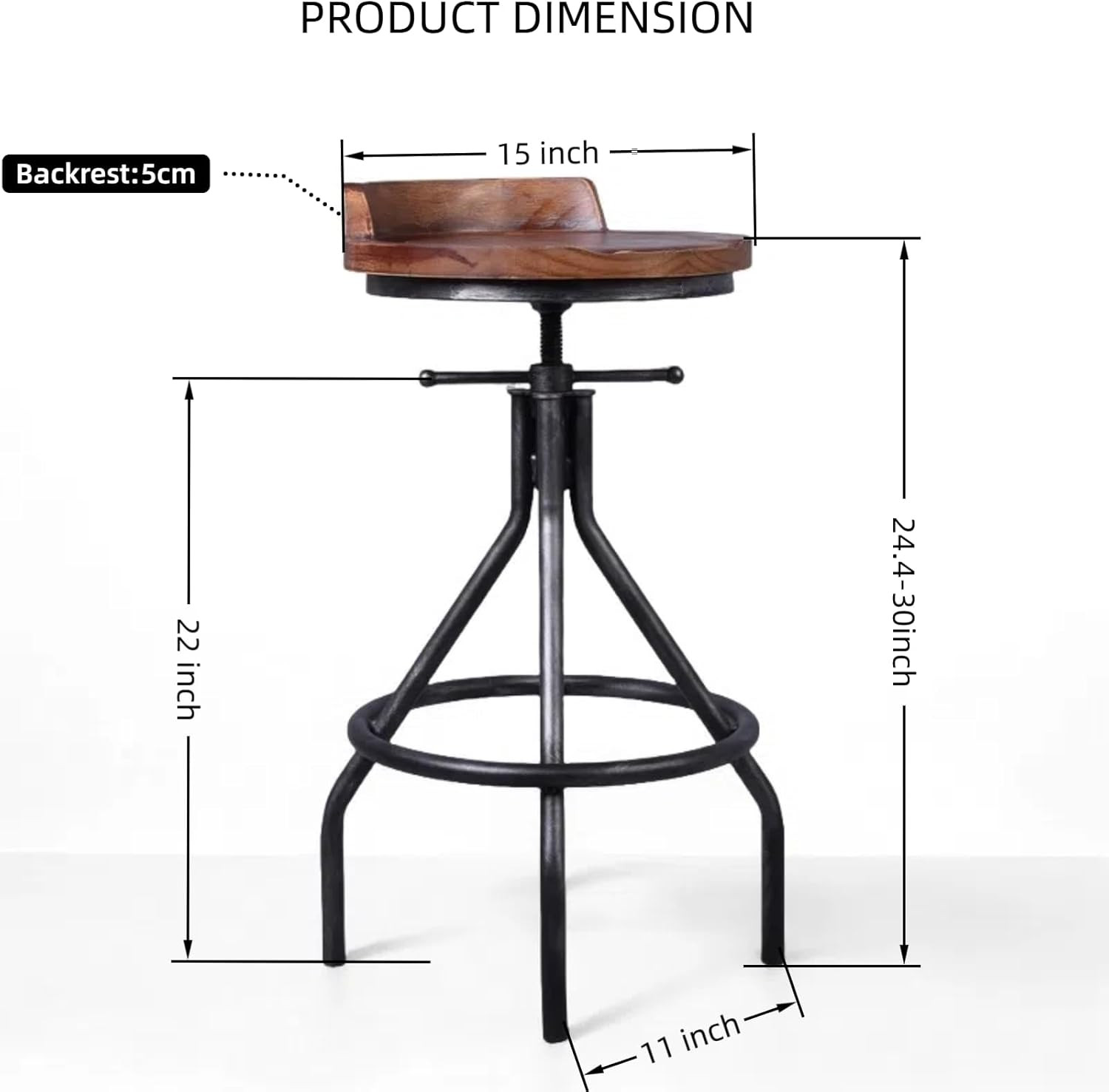 Rustic 3 Pieces Bar Table Set Industrial Fire Hydrant Design Bistro Table Set fo