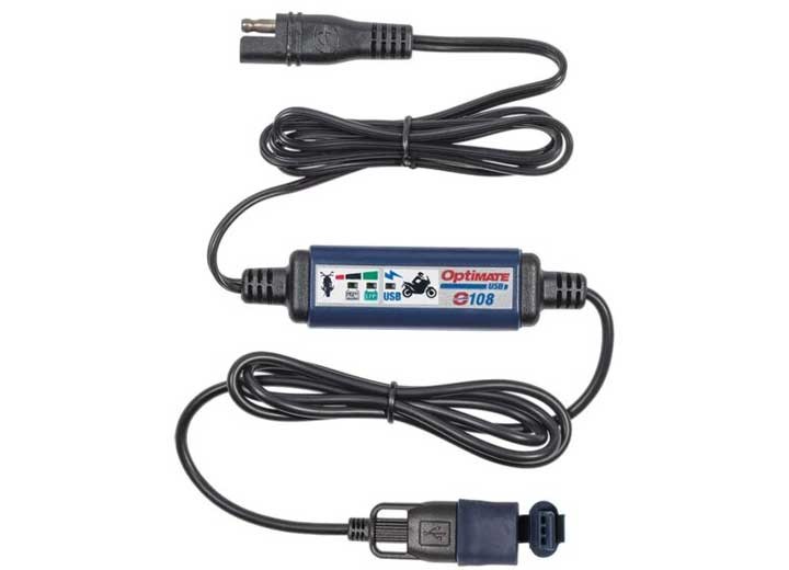 Optimate O-108V2 USB 3300mA Charging System 40" w/SAE Connect To 20" USB Socket