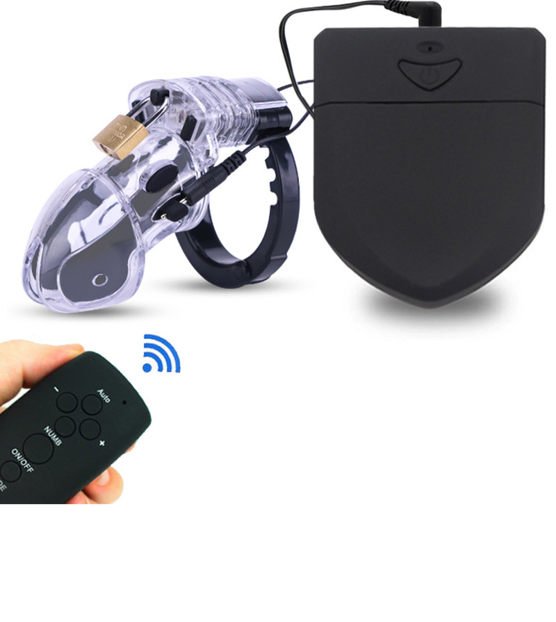 Male E-Stim Penis Shock Therapy Extender Enhancer Ring Plug Host Pulse Device SM