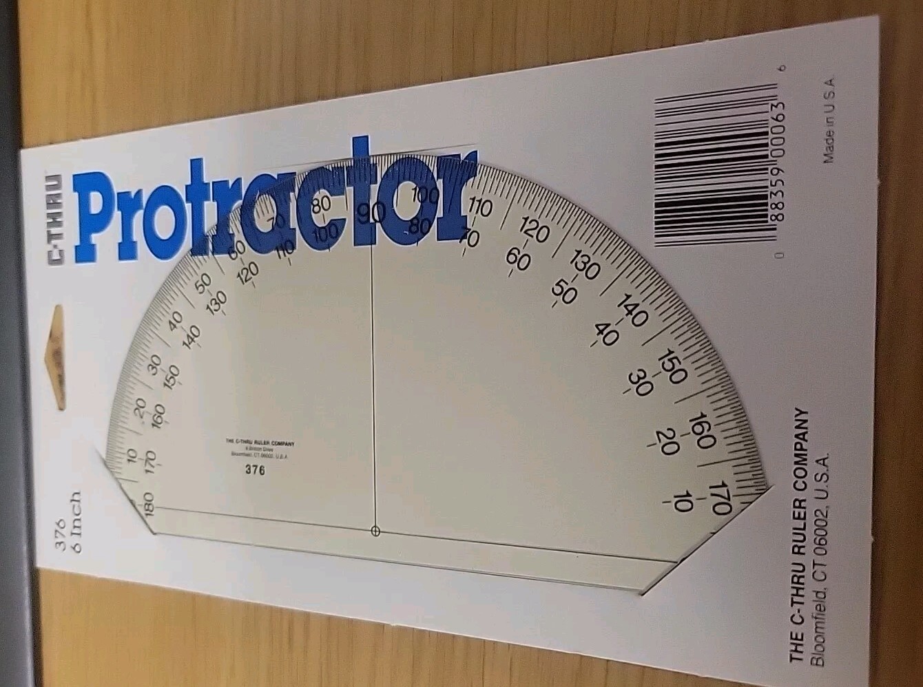 C-Thru 6 Inch Protractor #376- 6 Inch - Brand New See Pictures!