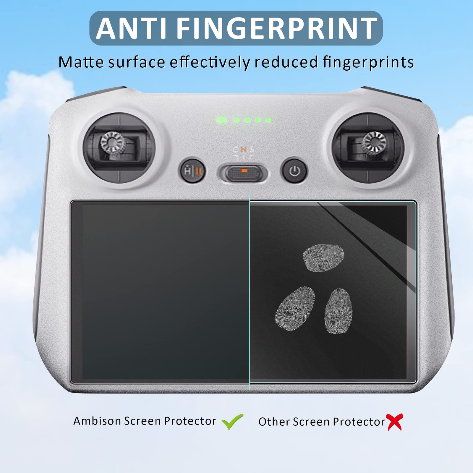 Ambison [2 Pack] DJI Mini 5/4 Pro Matte Glass Screen Protector, 5.5inch