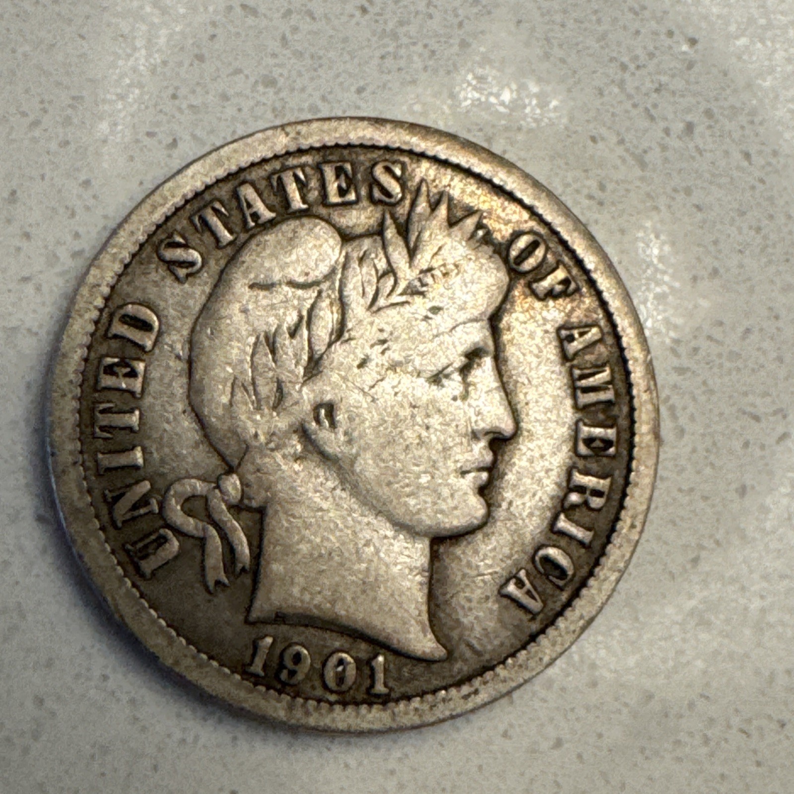 1901-O Barber Dime Silver Very Fine VF Coin