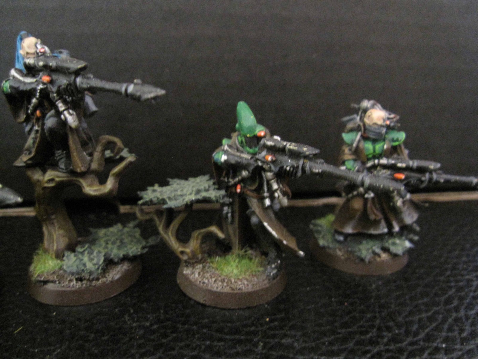 40K Craftworld Aeldari Eldar Rangers squad metal OOP painted.