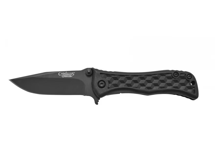 Camillus Erupt Assisted Opening Pocket Knife 2.45" Drop Point AUS-8 Black
