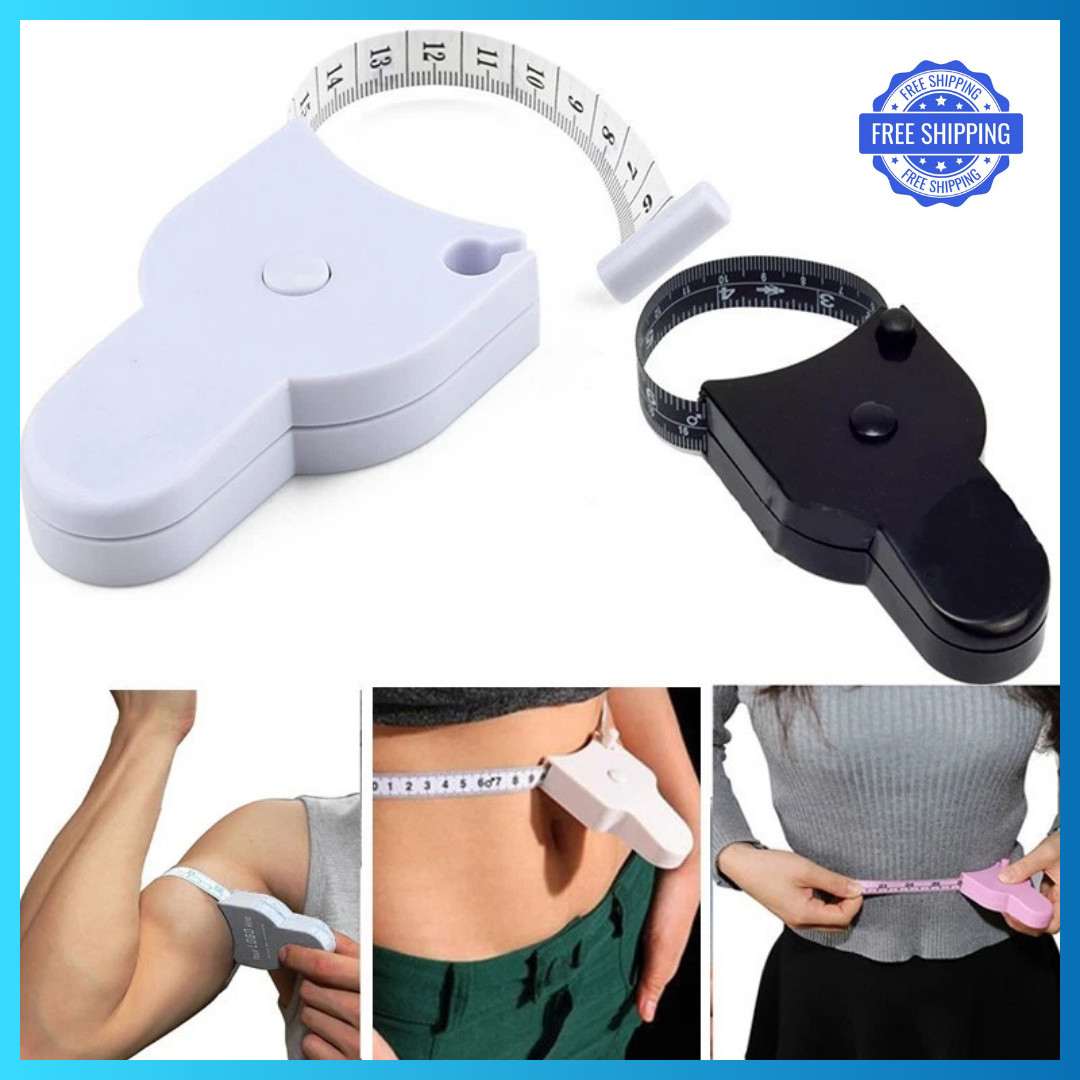 Self-Tightening Body Tape Measure 60" 150cm Fitness Waist Chest Tracking Ruler