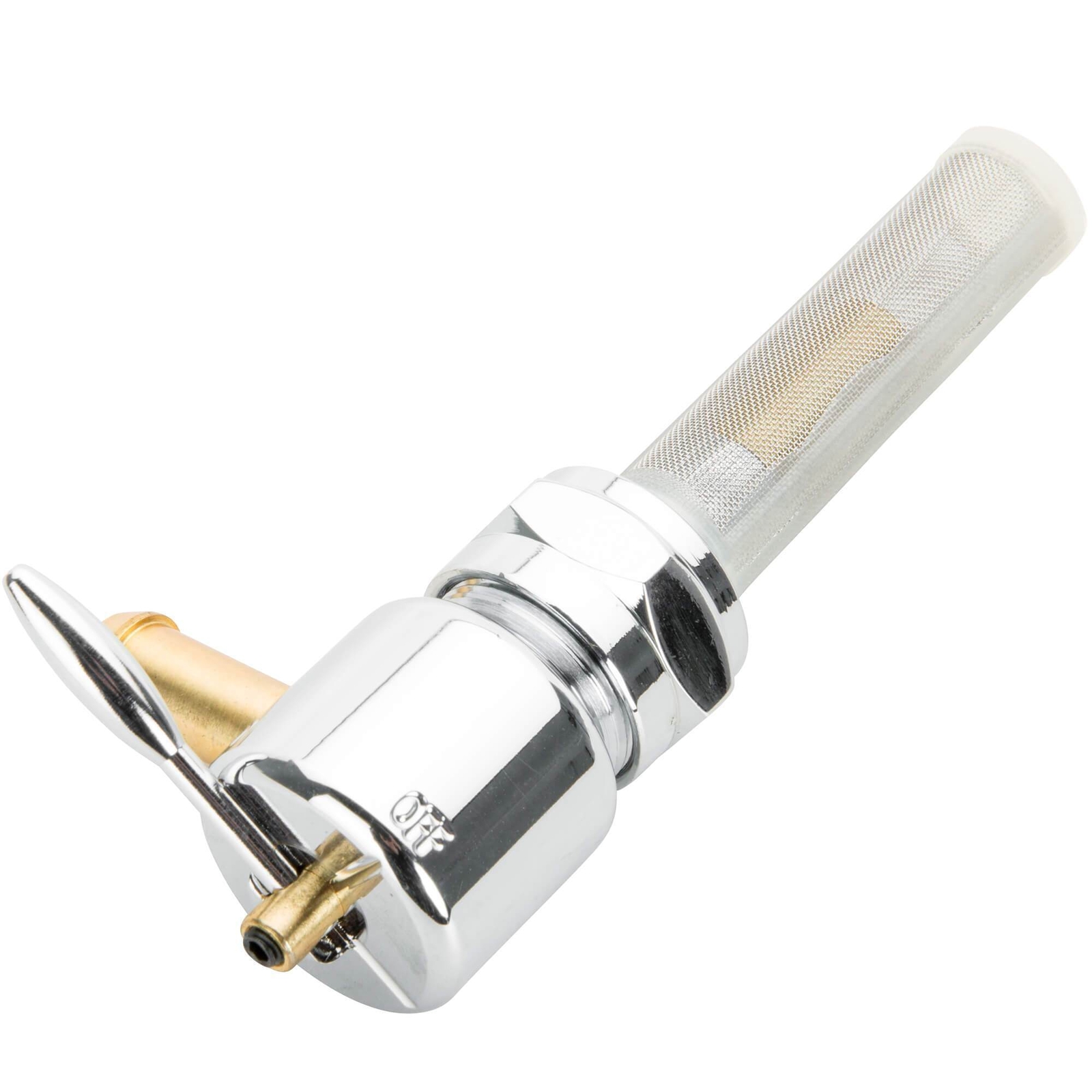 22mm Petcock Round Body Chrome Harley-Davidson Style - Left Side Position