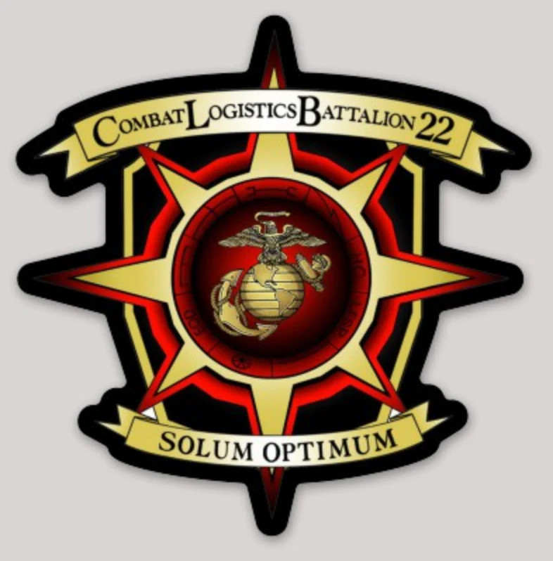 Officially Licensed Combat Logistics Bn CLB-22 Stickers