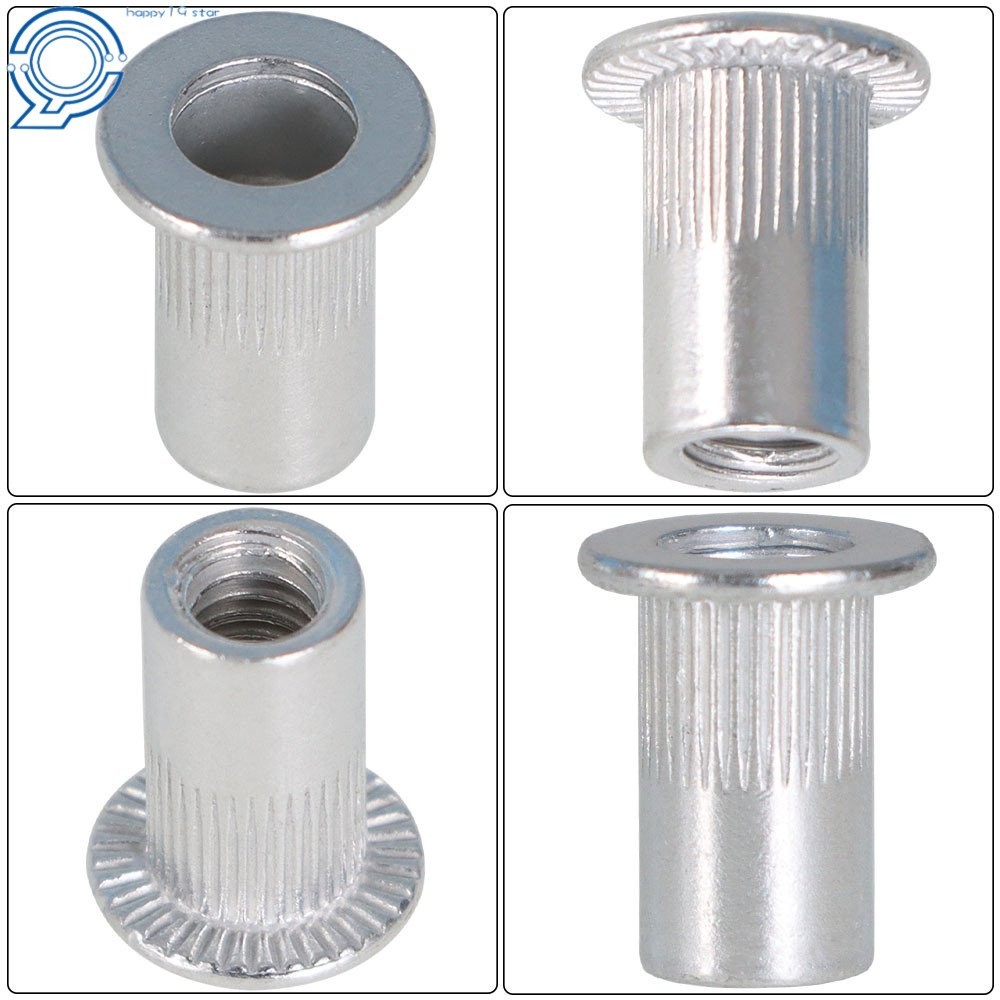 8 - 32 Aluminum Flange Nutserts Rivet Nut Rivnut Nutsert 100 Pack