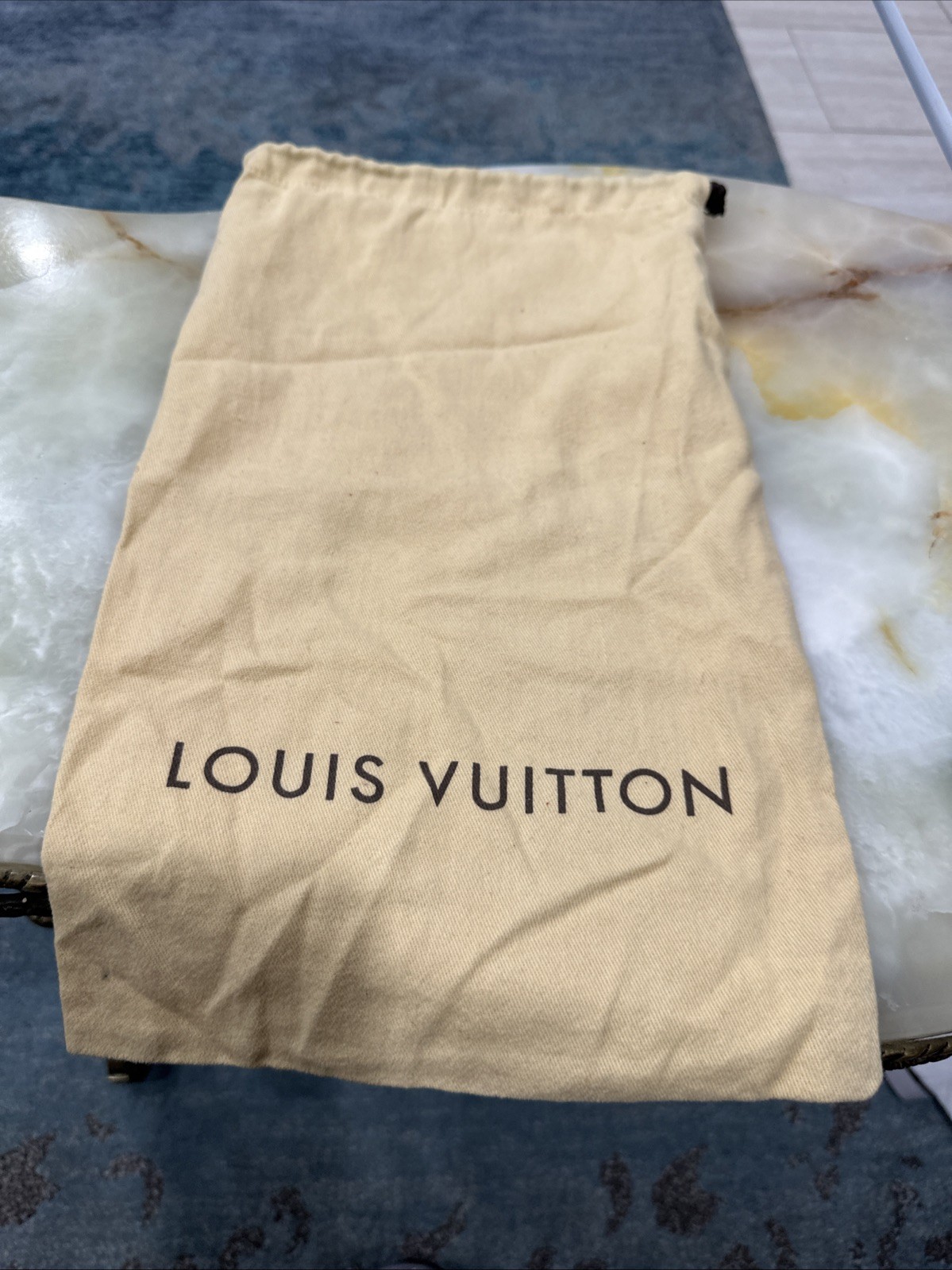 Louis Vuitton - Drawstring Dust Bag - 15”x9" - 100% Cotton - Authentic
