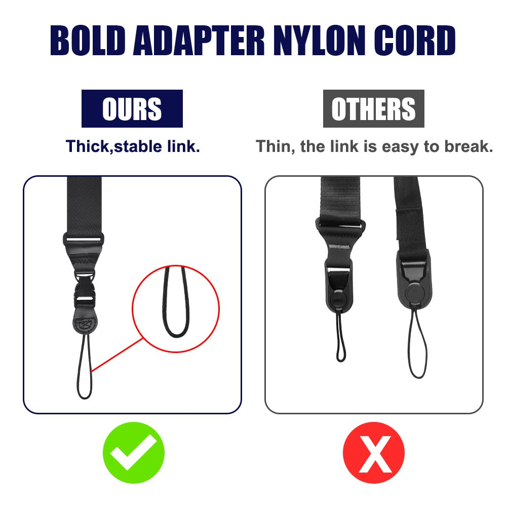 3 PACK Adjustable Shoulder Strap, Durable Nylon Neck Portable Lanyard, Suitab...