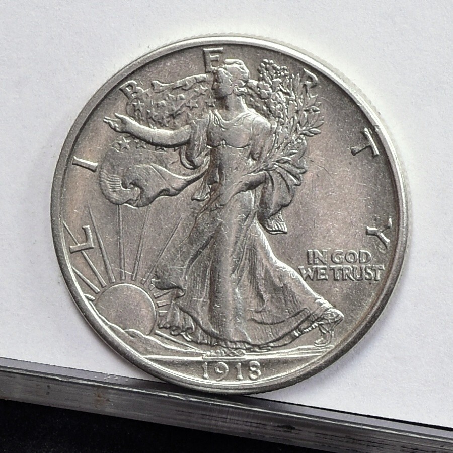 1918-S Liberty Walking Half Dollar - Ch AU Details, Cleaned (#59600-L)