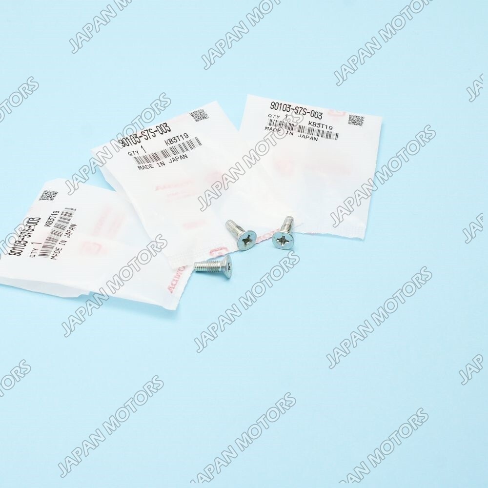 90103-S7S-003 Genuine Honda CR-V Acura RSX Door Latch Flat Head Screws Set of 3