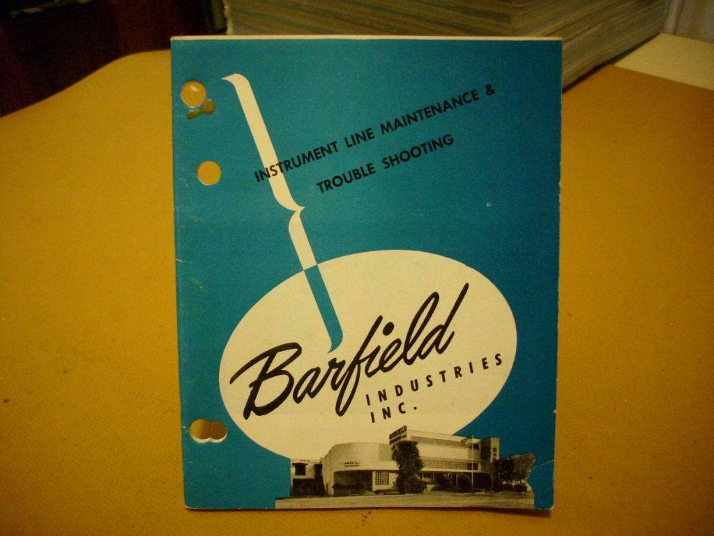 Barfield Instrument Line Maintenance & Troubleshooting Pocket Manual