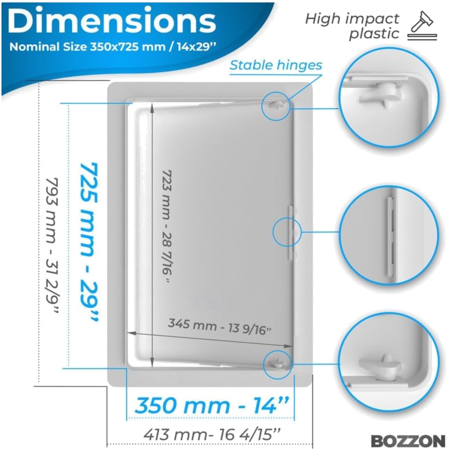 White Access Panel for Drywall - Plumbing, Electrical Access