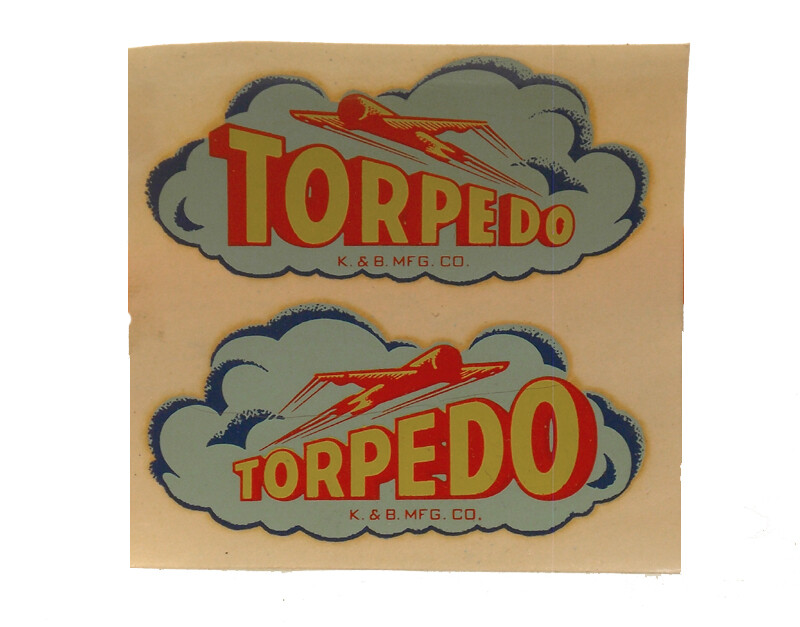 OLD STOCK ORIGINAL K&B TORPEDO WATER SLIDE DECAL