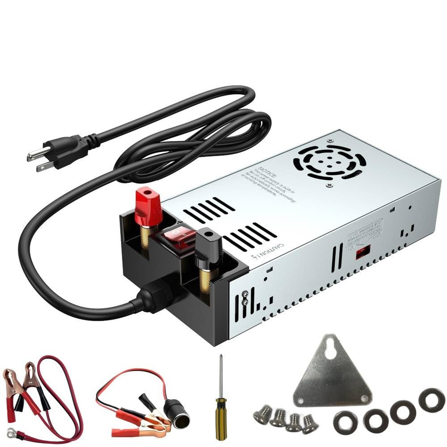 Anbull 110V to 12V Converter, ON/Off Switch, 12V DC Adapter Transformer, Max ...