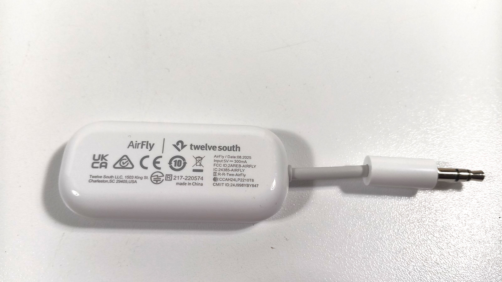 Bluetooth Wireless Transmitter Travel Dongle Headphone Jack Preowned