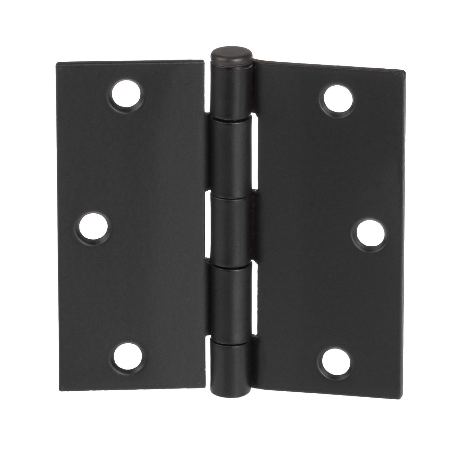 18 Pack of Door Hinges Black - 3 ½ x 3 ½ Inch Square Interior Hinges for Doors
