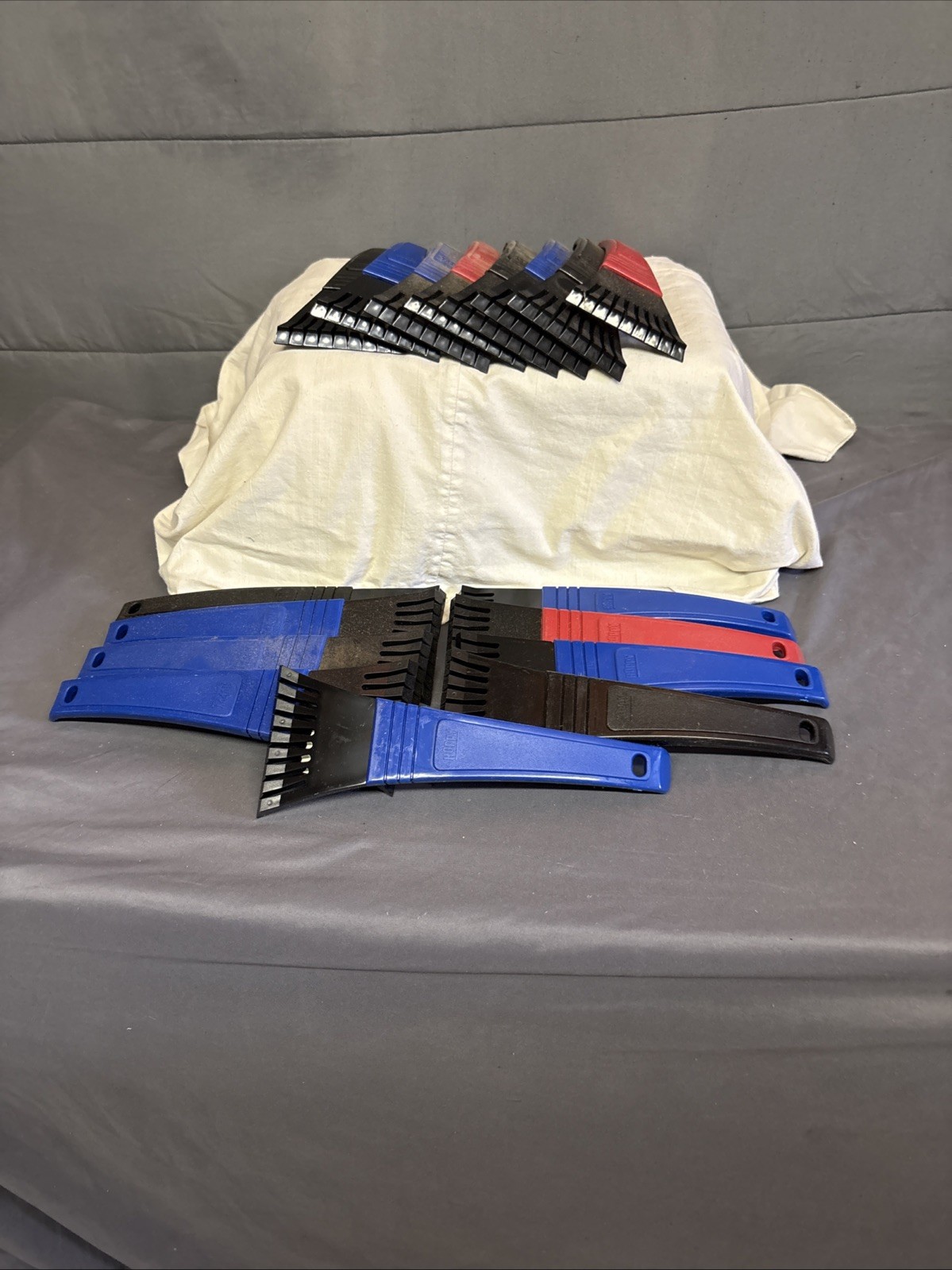 One Box Of 17 Piece 10 Inch Snow/Ice Scraper Assorted Colors