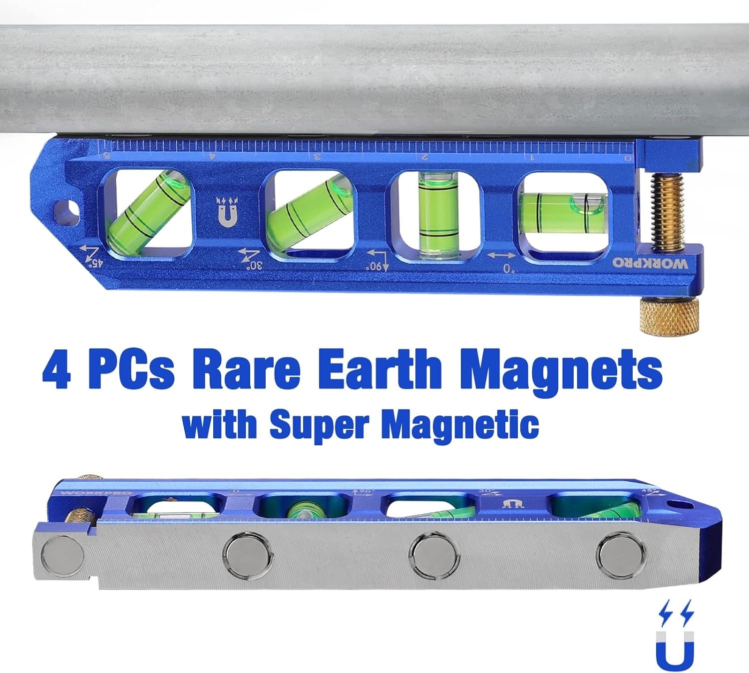 Professional 6.3-Inch Magnetic Level with Dual Measurement Scales and Vials