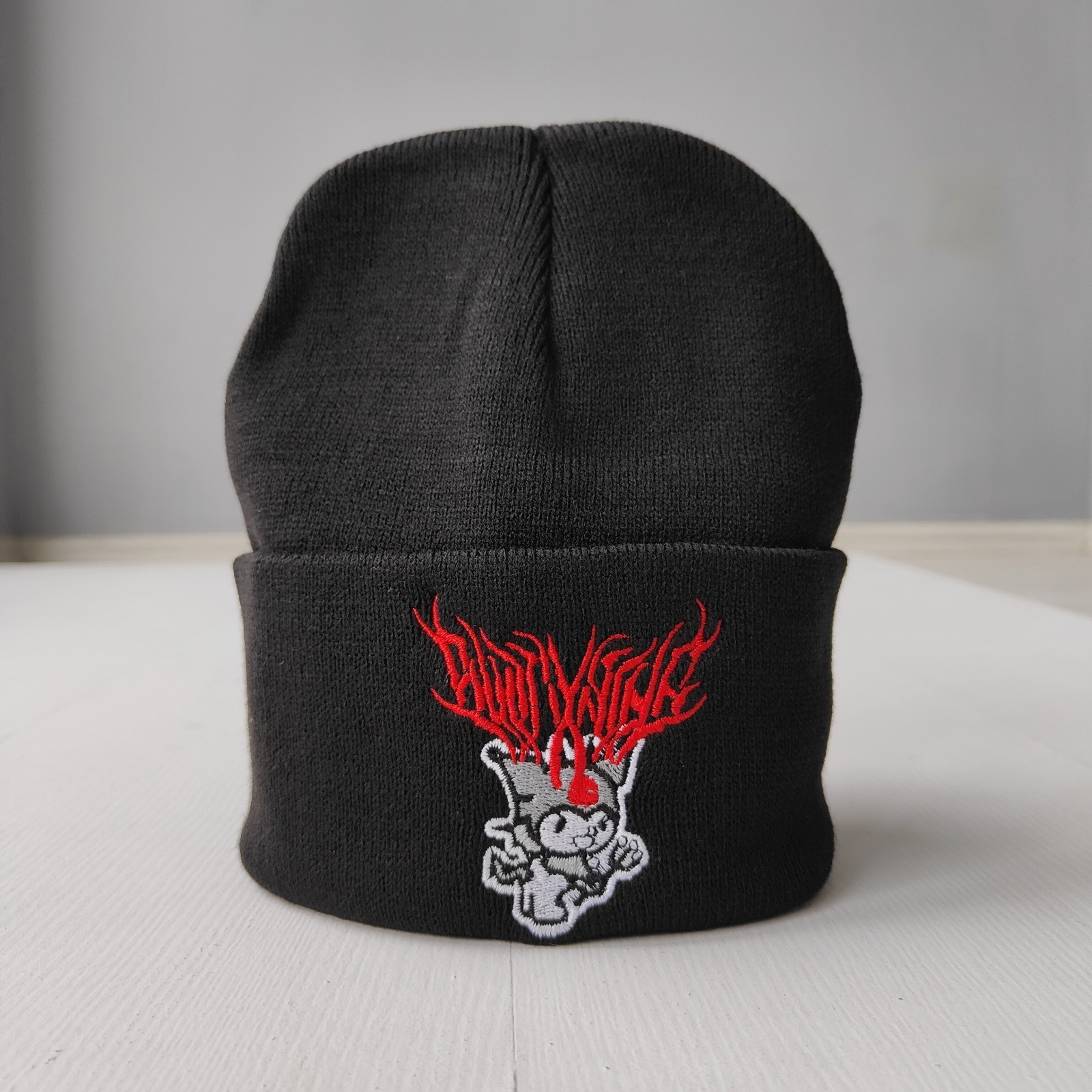 Kuromi Beanie,Anime Embroidery Beanie,Harajuku clothing,Teenage gift,Kawaii