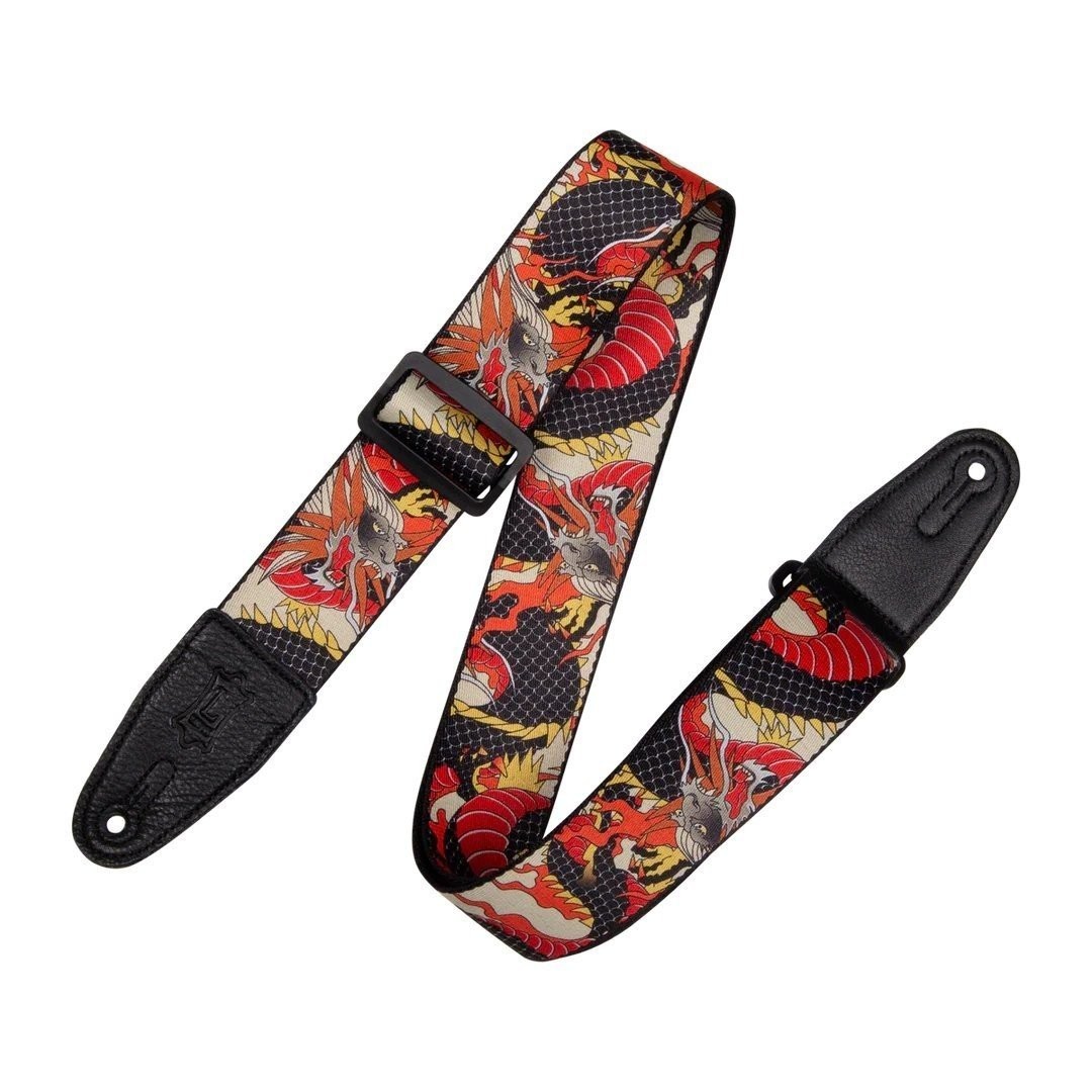 Levy's MPD2-123 Red Dragon Polyester Guitar Strap *Free Shipping in the USA*