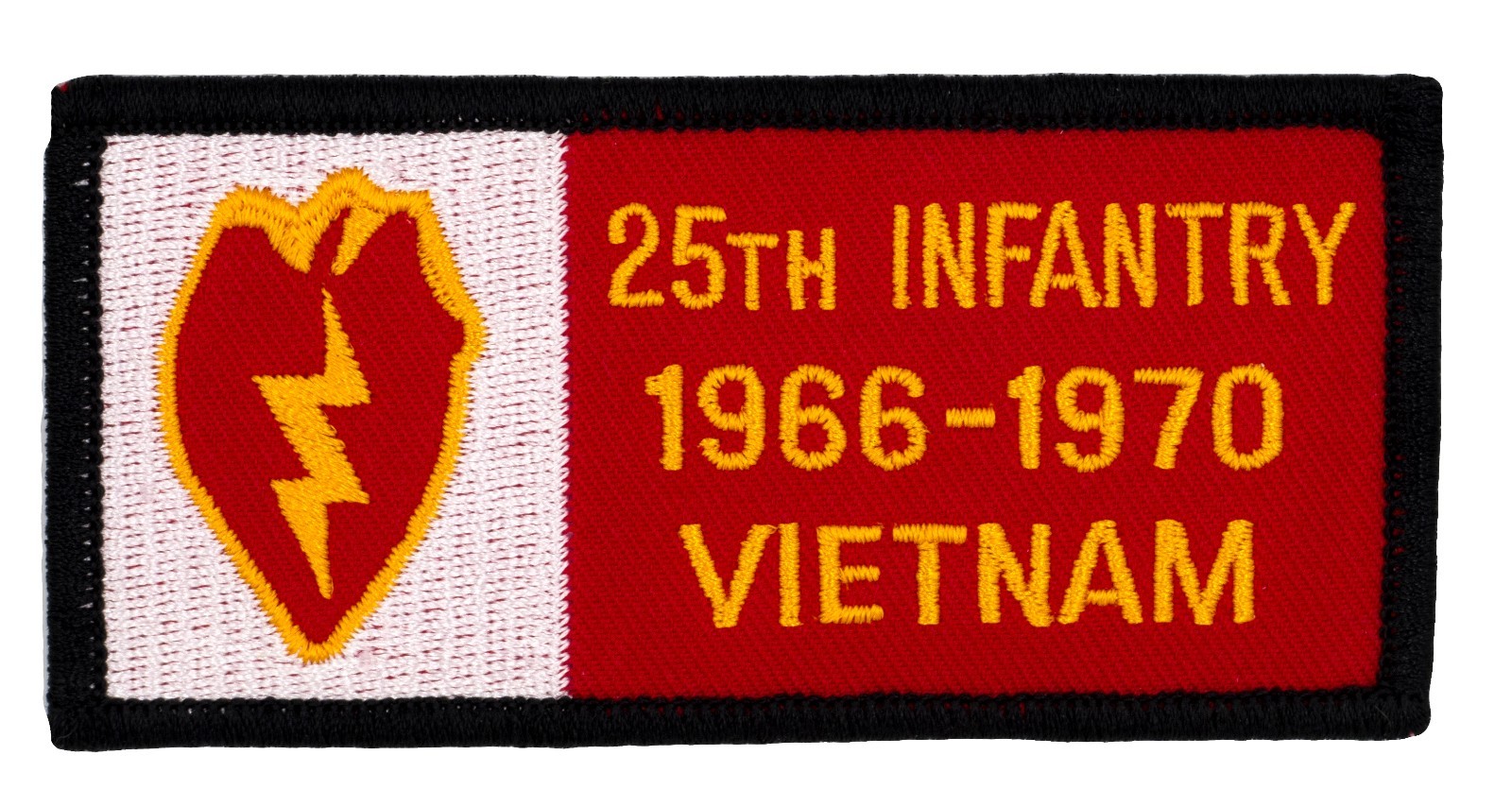 25th Infantry 1966-1970 Vietnam Patch (270) 4" x 2" Embroidered Patch 27070