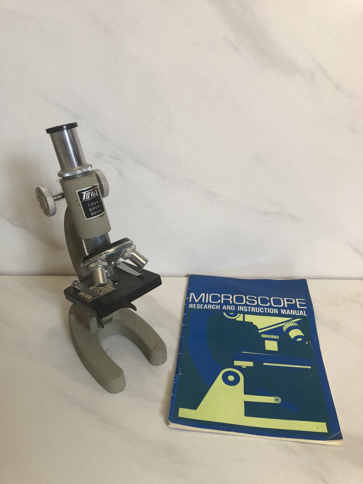 Vintage “Towa” Child Microscope with Manual