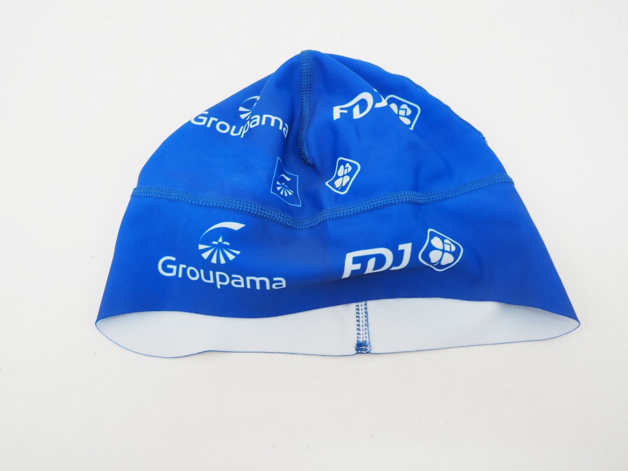 ALE Cycling Fleece Lined Cap Unisex One Size Blue/ White FDJ Groupama Team