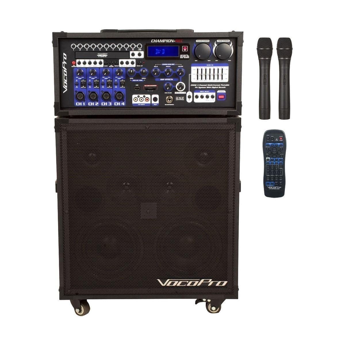 VocoPro 200W 4CH Multi-Format Digital, USB, Black CHAMPIONREC9