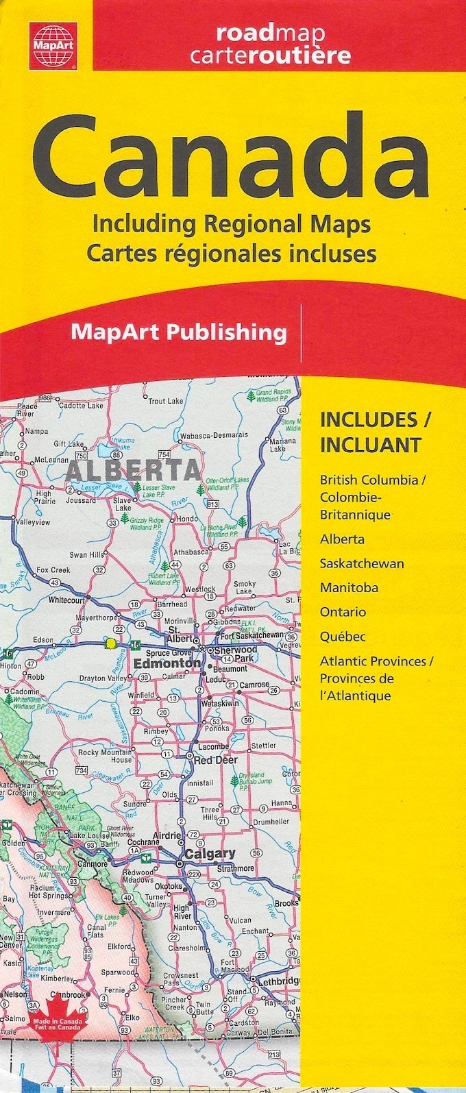 2023 edition  Map of Canada, Road Map, by MapArt Publishing